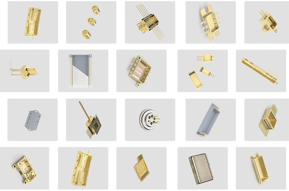 Hermetic metal package housing