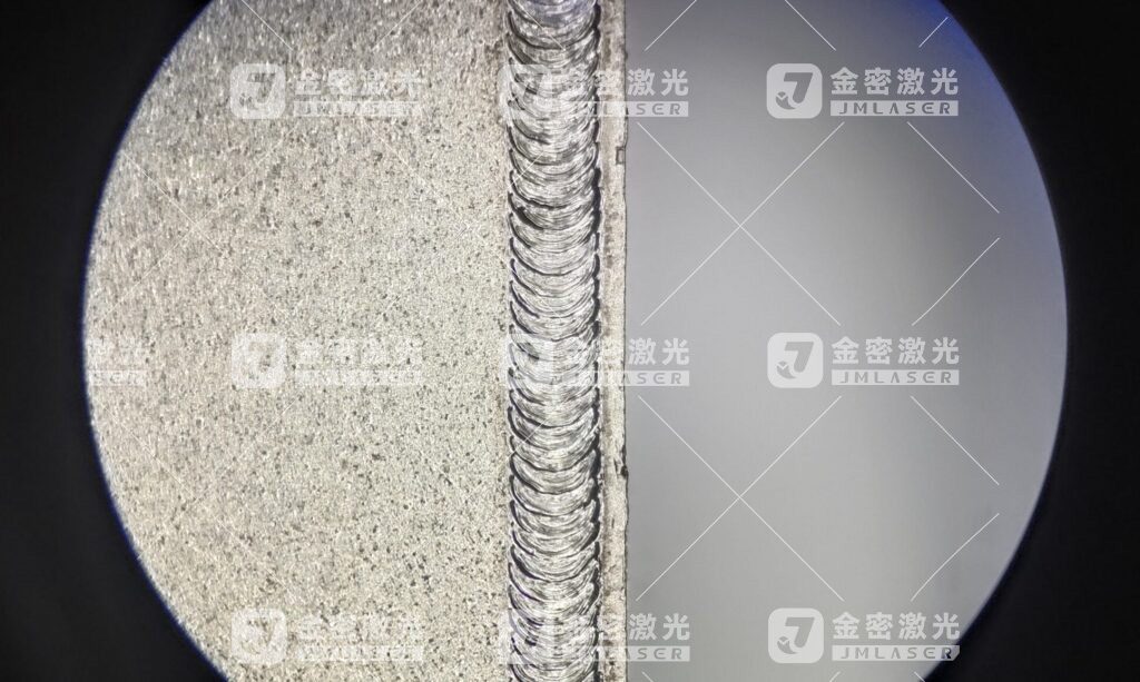 Laser-welded titanium alloy sample