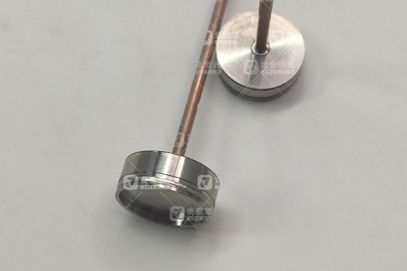 Laser-welded titanium alloy sample