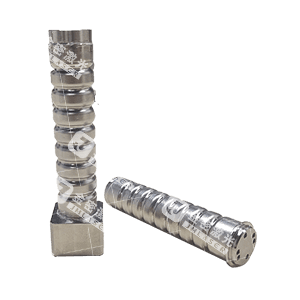 Laser-welded stainless steel bellows for a piezoelectric transmitter